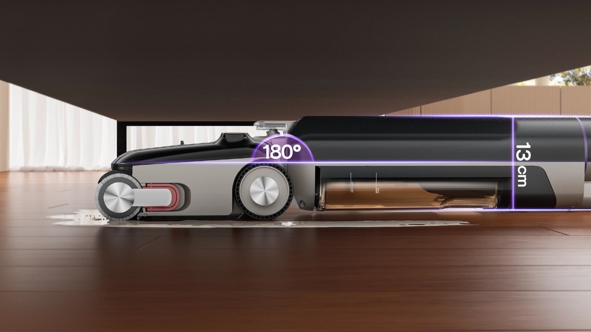 Alcance plano a 180°