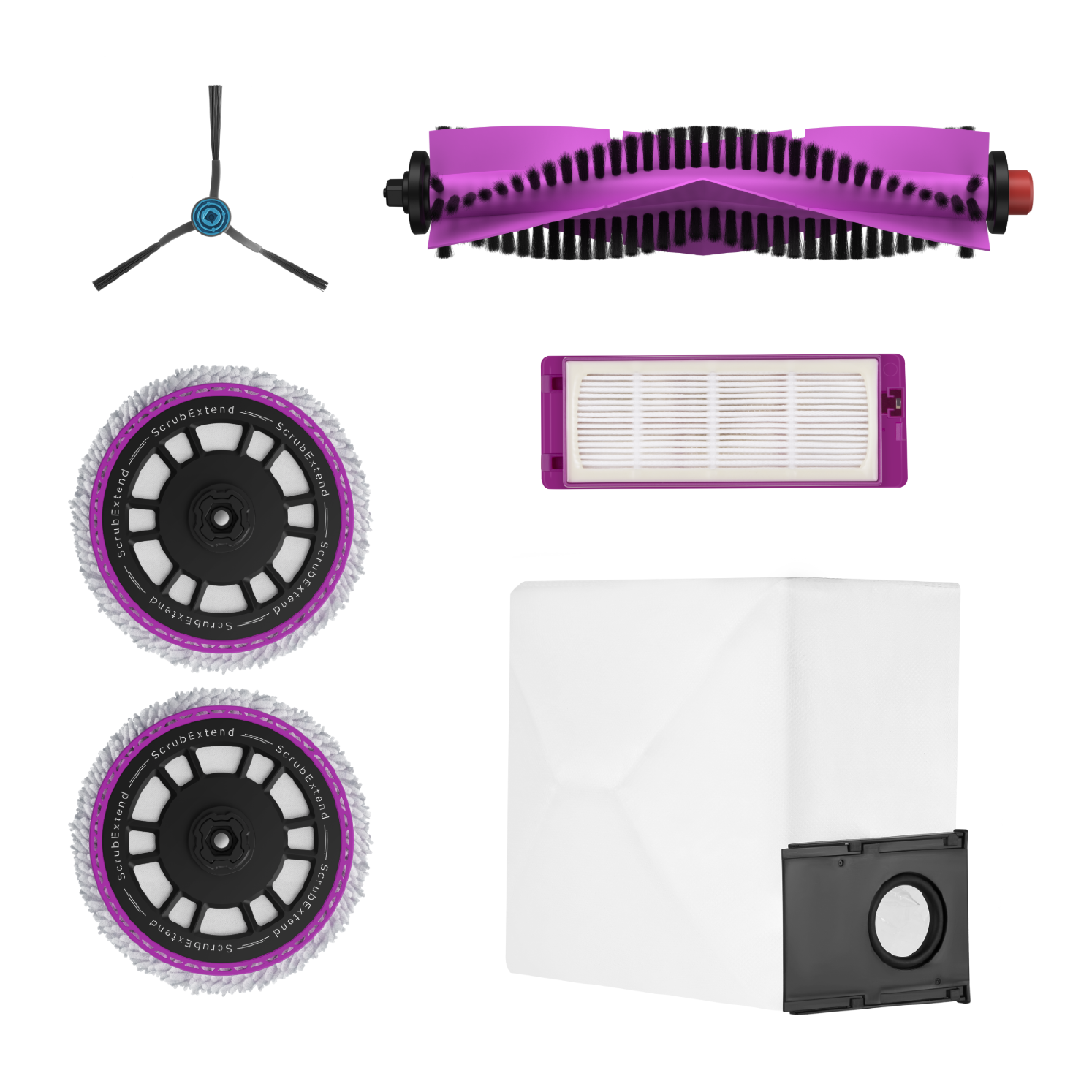 Brosse à Rouleau + Filtre Pour Eureka NEW430BL, Pour JONR Ed12 Aspirateur Sec Et Humide Pieces De Rechange Ensemble Daccessoires 2 Rouleaux De Brosse 2 Filtres 92355503